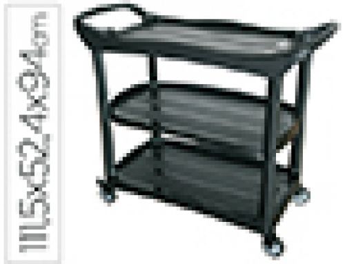 Carro de servico multifuncional q-connect 3 prateleiras em plastico 1115x524x940 , Q-connect , 75177 , 5705831167506